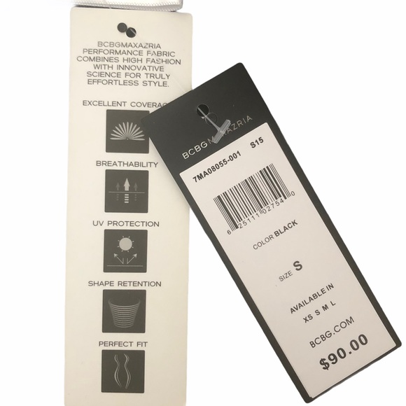 NWT BCBGMaxAzria sexy black bikini top & bottoms S - Picture 6 of 14
